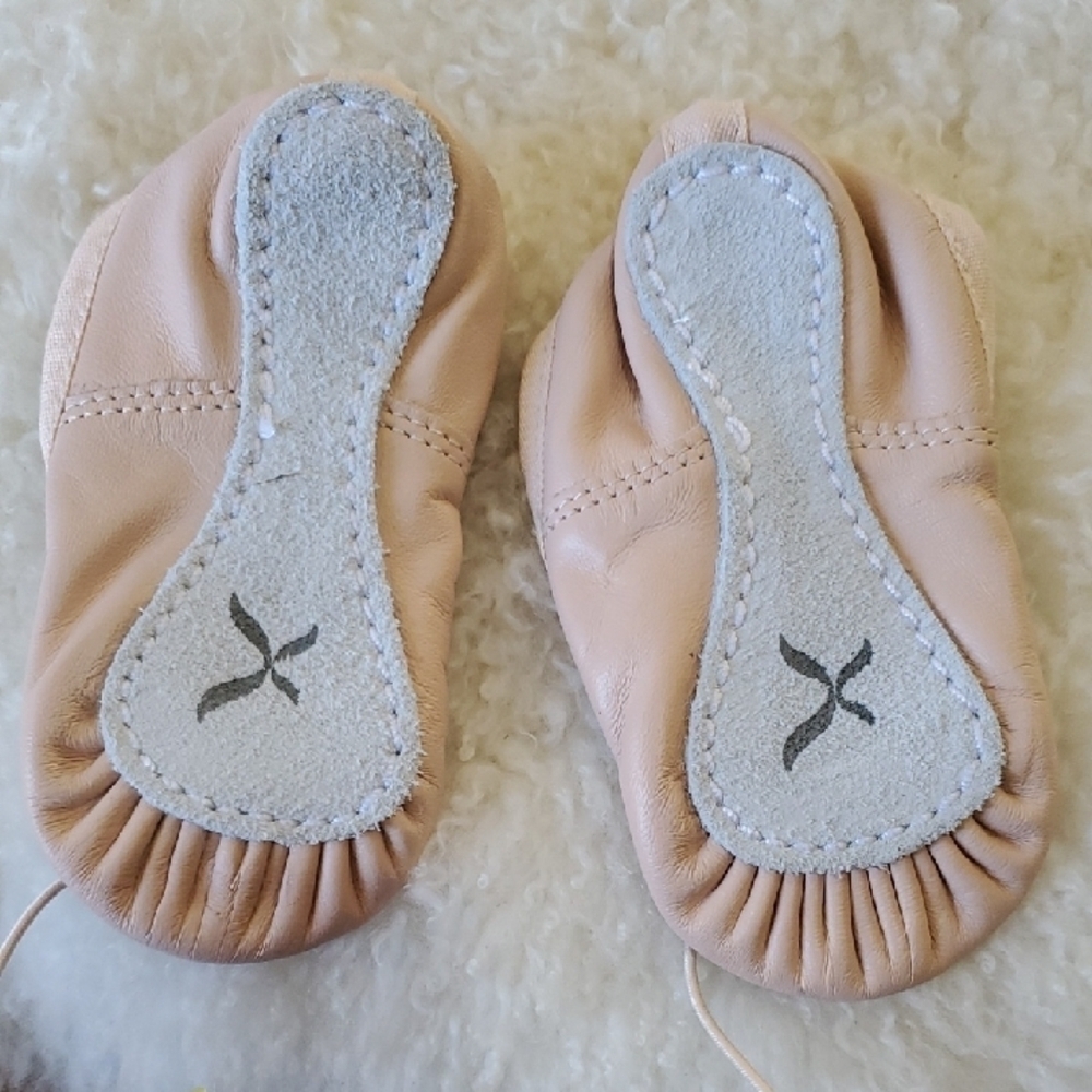 Capezio Pink Baby Ballet Shoes with Ribbon Bow - Picture 5 of 5